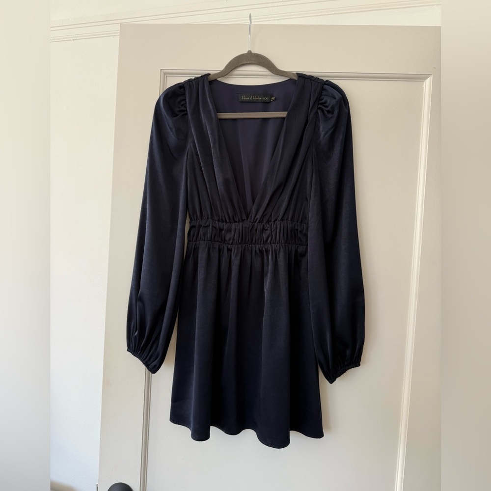 House of Harlow navy long sleeve mini dress